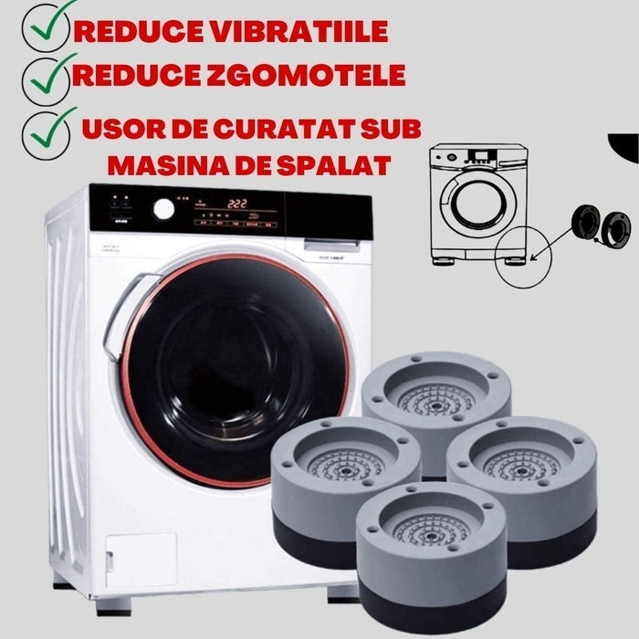 SET 8 Picioruse Anti Zgomot, Antiderapante pentru masina de spalat