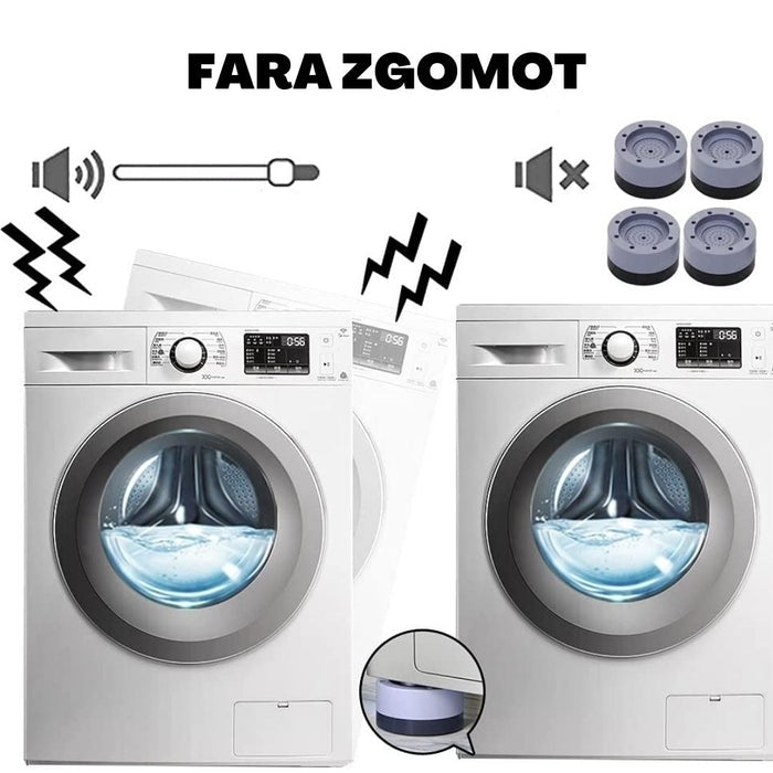 SET 8 Picioruse Anti Zgomot, Antiderapante pentru masina de spalat