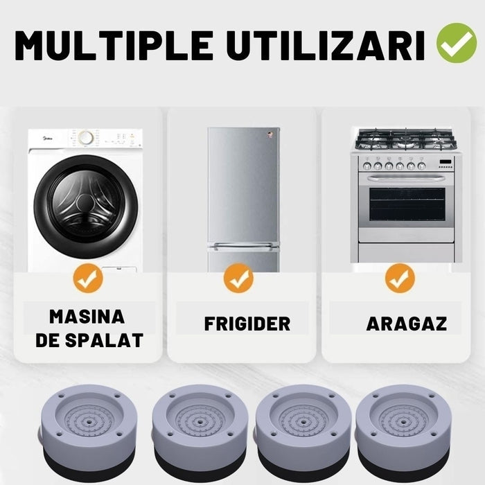 SET 8 Picioruse Anti Zgomot, Antiderapante pentru masina de spalat