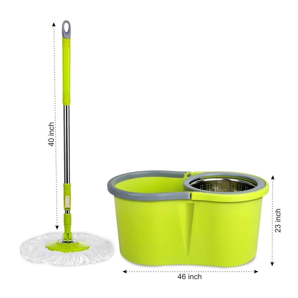 Set mop rotativ 360° galeata cu centrifuga inox