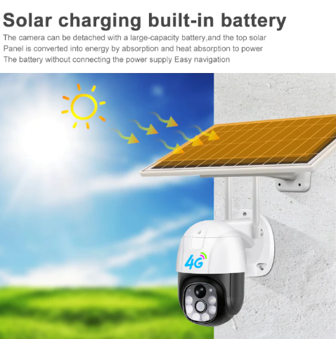 Cameră de Supraveghere Solară 4G 4MP – Protecție Inteligentă Fără Fire